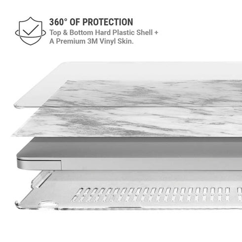 Silver Marble MacBook Air 15in (2023-2025) Case plus Skin